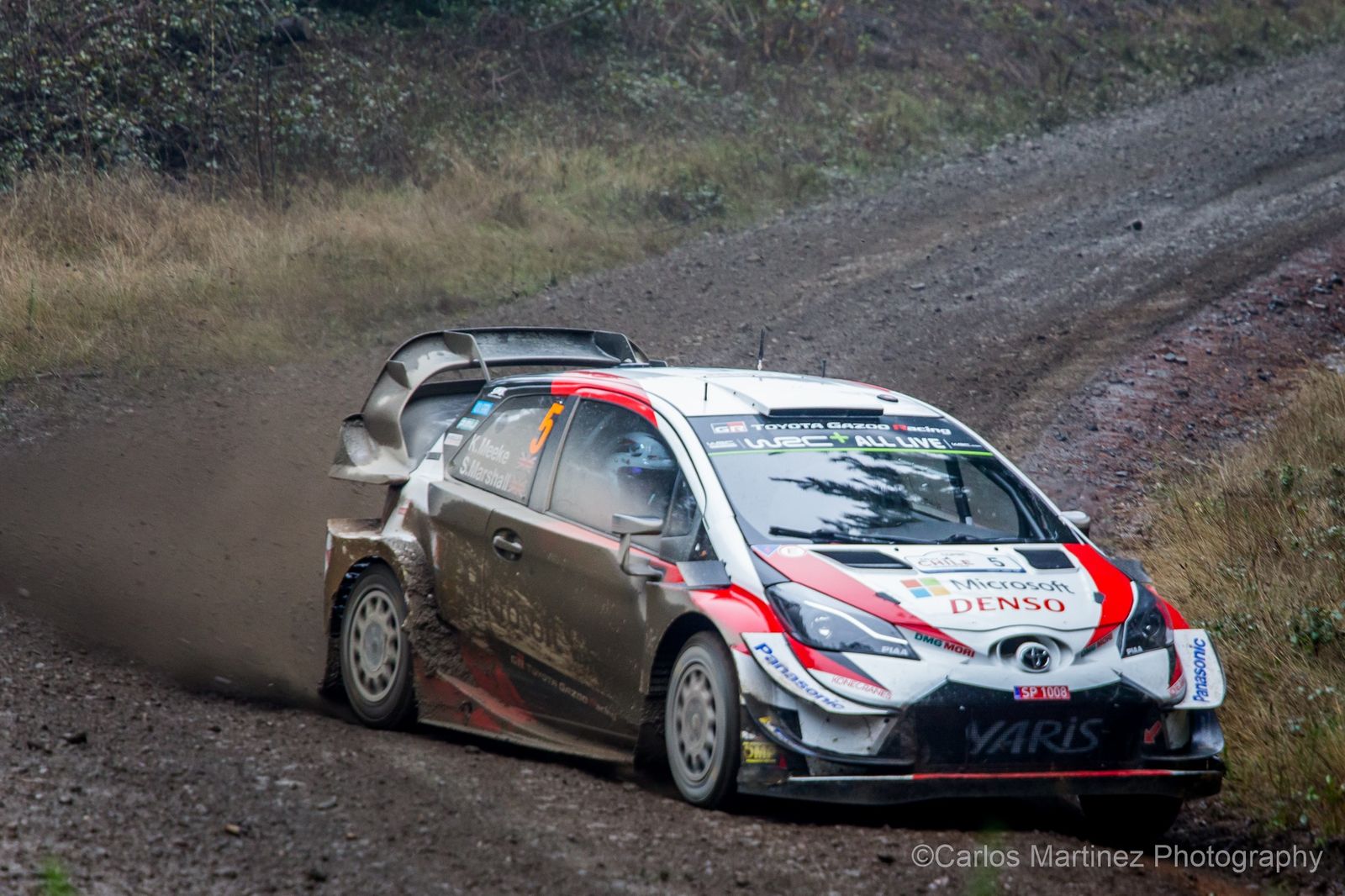 WRC Toyota emerging from fog